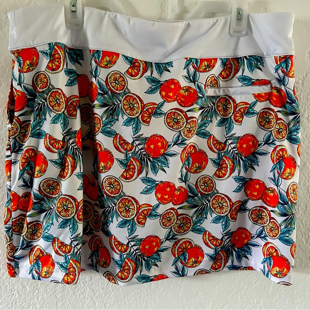 Coral Bay Golf Skort Oranges Citrus Sport With Pockets Size PXL